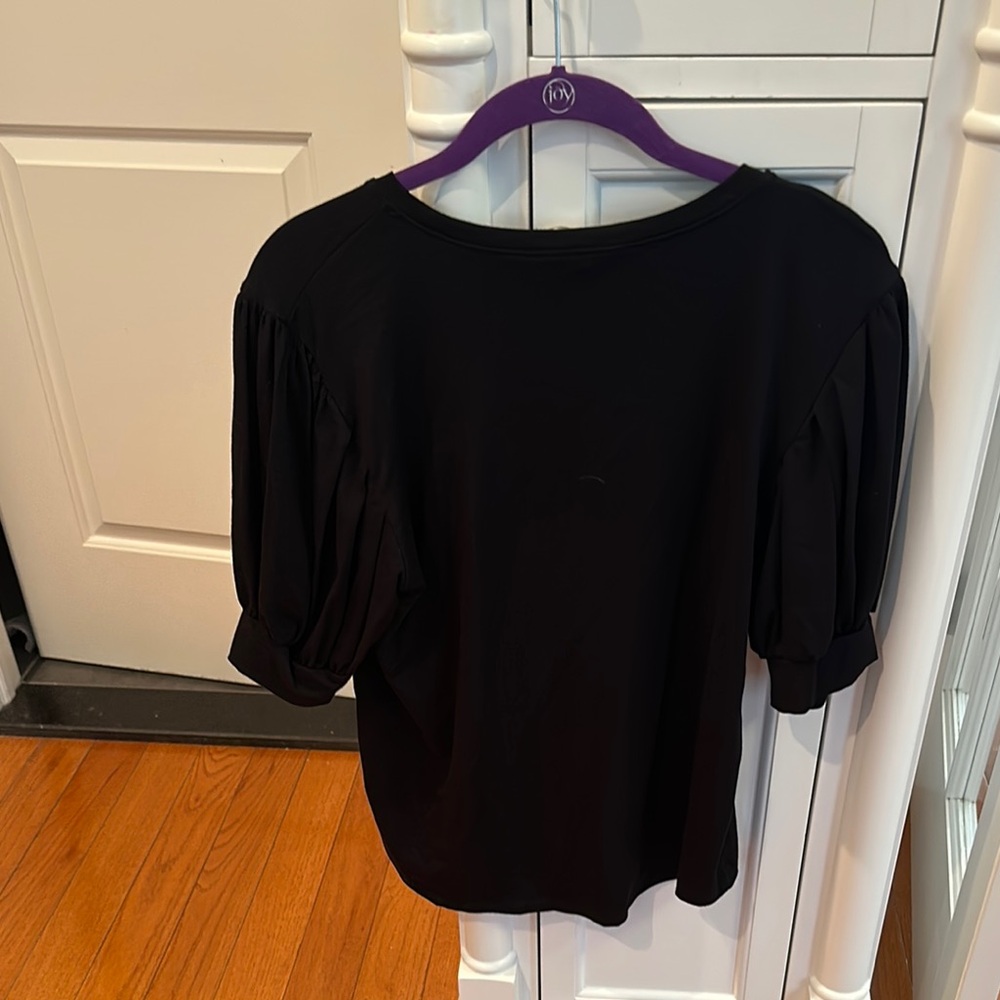 Frame Black Puff-Sleeve Blouse - Picture 3 of 4